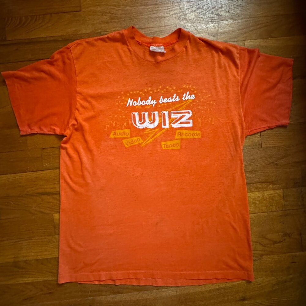 Vintage Rare 80s "Nobody Beats the Wiz" Orange Tee